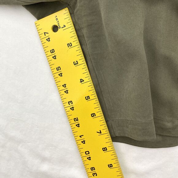 Tommy Bahama 100% Silk Pleated Shorts Mens 38 Olive Green - Picture 8 of 8